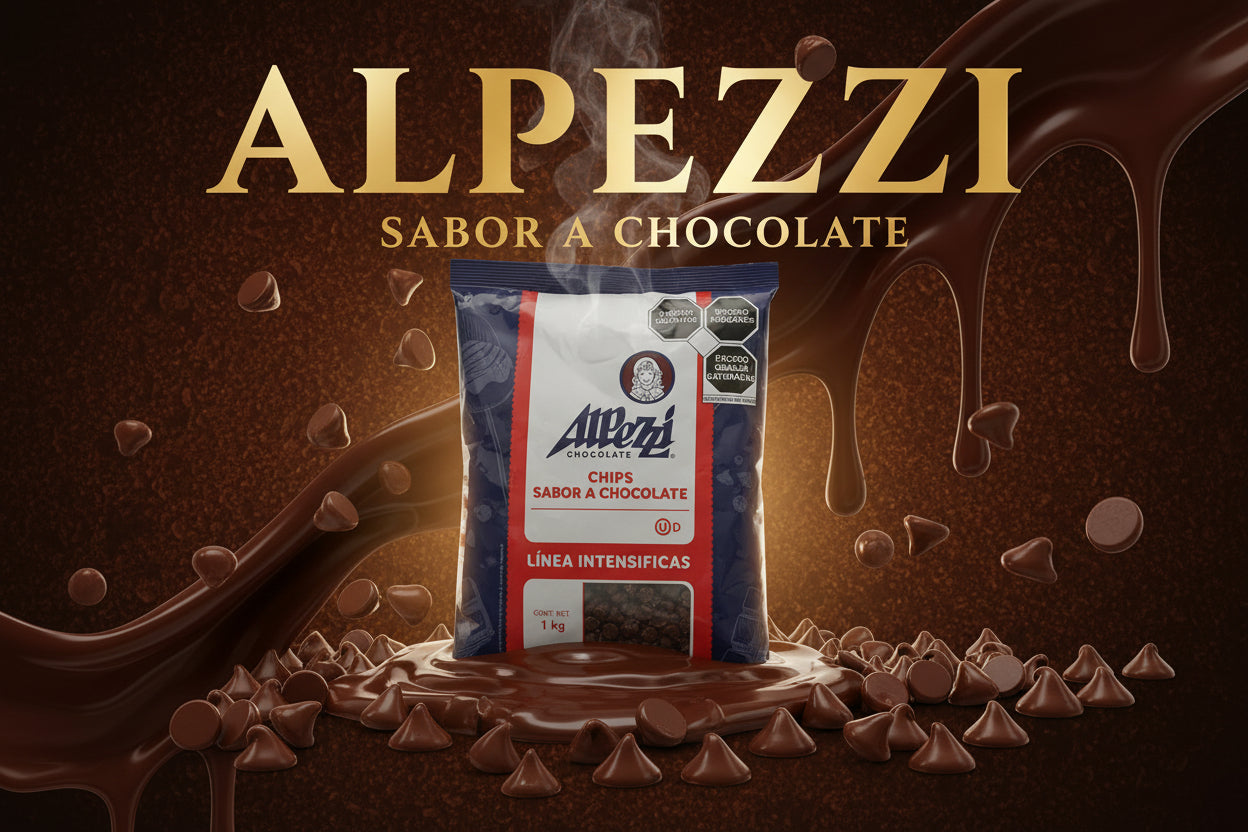 ALPEZZI chips sabor a chocolate 1K